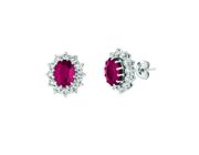 Ruby & diamond earrings