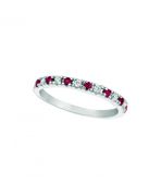 Ruby & Diamond  Stackable Ring
