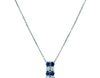 Sapphire & diamond 2 rows necklace