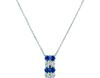 Sapphire & diamond 2 rows necklace