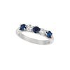 Sapphire & diamond 5 stones ring