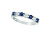 Sapphire & diamond 7 stones ring