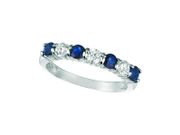Sapphire & diamond 7 stones ring
