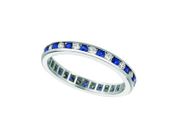 Sapphire & Diamond Channel Set ETERNITY Band