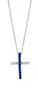 Sapphire & diamond cross necklace