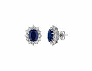 Sapphire & diamond earrings
