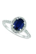 Sapphire & diamond engagement ring