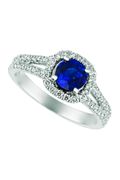 Sapphire & diamond engagement ring