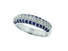 Sapphire & Diamond Fashion Ring, 14K White Gold