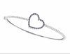 Sapphire & Diamond Heart Bangle