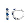 Sapphire & diamond hoop earrings
