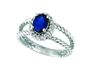 Sapphire & diamond oval ring