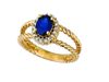 Sapphire & diamond oval ring