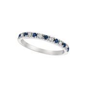 Sapphire & Diamond  Stackable Ring