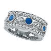 Sapphire Eternity and Diamond Ring Band