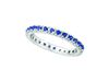 Sapphire Eternity Guard Ring, 14K White Gold
