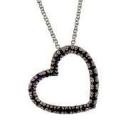 Sapphire Heart Pendant