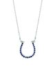 Sapphire Horseshoe Pendant Necklace