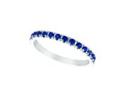 Sapphire Stackable Ring, 14K White Gold