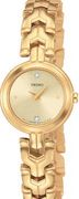 Seiko Ladies' Champagne Dial Gold Tone Diamond SUJF38