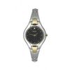 Seiko Ladies Diamond Bangle Black Dial Stainless Gold Tone SUJF87
