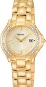 Seiko Ladies' Diamond Gold Tone Champagne Dial SXDB10