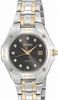 Seiko Ladies' Diamond Two Tone Black Dial SXDB50