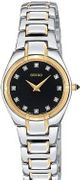 Seiko Ladies' Two Tone Round Black Face  SUJF30