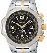 Seiko Men's Adventure Kinetic GMT Flight Computer  SUN010