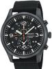 Seiko Men's Chronograph Black Dial Black Canvas Strap SNDA65