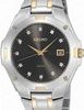 Seiko Men's Diamond Black Dial Two Tone SGEE64