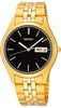 Seiko Men's Gold Bracelet Black Dial  SGGA58