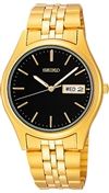 Seiko Men's Gold Bracelet Black Dial  SGGA58