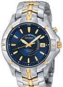 Seiko Men's Kinetic Navy Blue Dial Stainless & Gold Tone SKA402