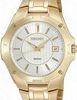 Seiko Men's Quartz Gold Tone Silver & White Dial SGEE62