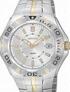 Seiko Men's Quartz Two Tone Silver Dial SGEE56