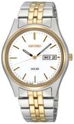 SNE032   Seiko Men's SNE032 Two-Tone Solar White Dial Watch
