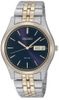 Seiko Men's SNE034 Two-Tone Solar Bluish black Dial Watch
