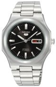 SNKK47 Seiko Men's Seiko 5 Automatic Black Dial Stainless Steel Watch