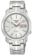 SNKK65   Seiko Men's SNKK65 Seiko 5 Automatic Silver Dial Bracelet Watch