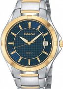 Seiko Men's Sport Deep Blue Dial Stainless & Gold Tone  SGED98