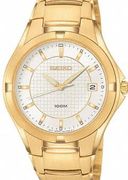 Seiko Men's Sport White Dial Gold Tone  SGEE02