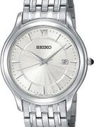 Seiko Men's Stainless Silver & White Dial  SKK677