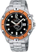 Seiko Men's Stainless Steel Kinetic Black Dial Skeleton  SKA411