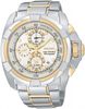 Seiko Men's Two Tone Velatura Chronograph Silver Dial Luminous  SNAA92