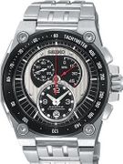 Seiko Mens Kinetic Chronograph Stainless SNL053