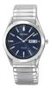 Seiko SNE057 Mens Watch Stainless Steel Solar Expansion Blue Dial