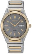 Seiko SNE180 Mens Watch Solar Expansion Bracelet Gray Dial