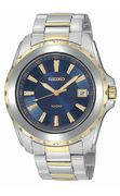 Seiko Steel Two-tone Date Bracelet Blue Dial Men's Watch SGEE72
