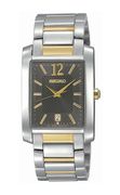 Seiko Two-tone Bracelet Grey Sunray Dial Men's Watch SKK701